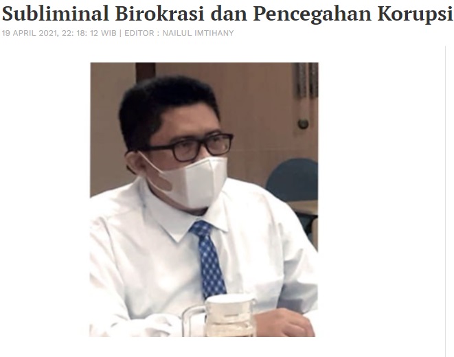 Sublimiminal Birokrasi dan Pencegahan Korupsi