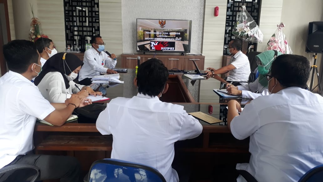 Evaluasi Pembagunan Zona Integritas bertempat di RSUD Dr. R. Sosodoro Djatikoesoemo